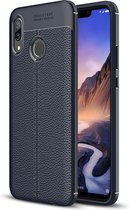 Mobigear Hoesje geschikt voor Huawei Nova 3 Telefoonhoesje Flexibel TPU | Mobigear Luxury Backcover - Marineblauw