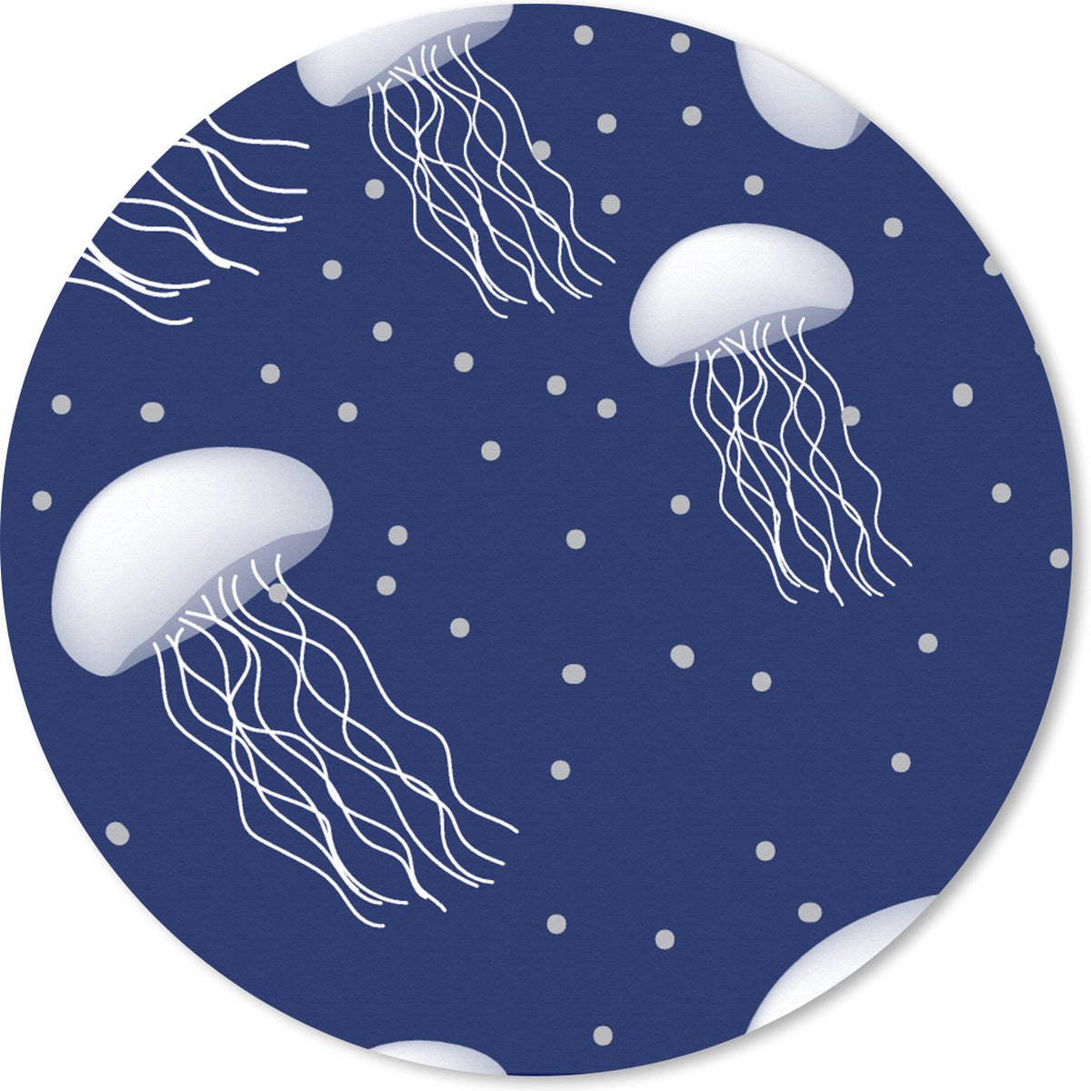 Muismat rond 30x30 cm - Mousepad Patronen - Water - Kwal - Jongens - Kinderen - Kids - Baby - Ronde muismatten