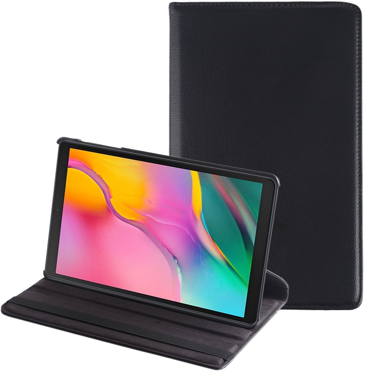 Mobigear Tablethoes geschikt voor Samsung Galaxy Tab A 10.1 (2019) Hoes | Mobigear DuoStand Draaibare Bookcase - Zwart