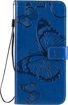 Mobigear Telefoonhoesje geschikt voor Huawei P Smart Z Hoesje | Mobigear Butterfly Bookcase Portemonnee | Pasjeshouder voor 2 Pasjes | Telefoonhoesje voor Pinpas / OV Kaart / Rijbewijs - Blauw