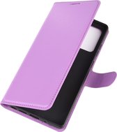 Mobigear Telefoonhoesje geschikt voor Samsung Galaxy Note 20 Hoesje | Mobigear Classic Bookcase Portemonnee | Pasjeshouder voor 3 Pasjes | Telefoonhoesje voor Pinpas / OV Kaart / Rijbewijs - Paars