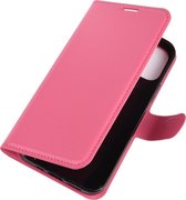 Mobigear Telefoonhoesje geschikt voor Apple iPhone 12 Mini Hoesje | Mobigear Classic Bookcase Portemonnee | Pasjeshouder voor 3 Pasjes | Telefoonhoesje voor Pinpas / OV Kaart / Rijbewijs - Magenta
