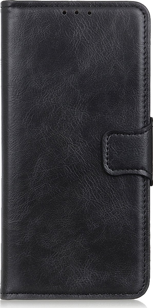 Mobigear Telefoonhoesje geschikt voor Apple iPhone 12 Pro Max Hoesje | Mobigear Classy Bookcase Portemonnee | Pasjeshouder voor 2 Pasjes | Telefoonhoesje voor Pinpas / OV Kaart / Rijbewijs - Zwart
