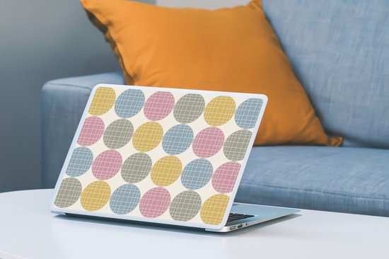 Autocollant pour ordinateur portable - 14 pouces - Points - Ligne - Motif - 32x5x23x5cm - Autocollants pour ordinateur portable - Peau pour ordinateur portable - Couverture