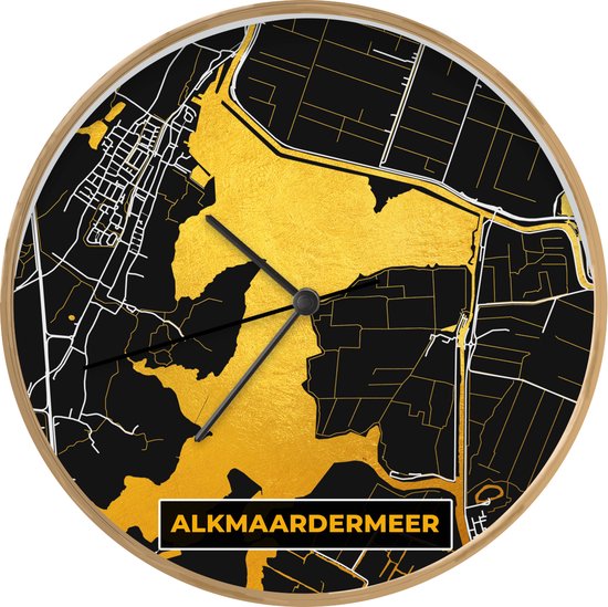 Klok Cm Kaart Plattegrond Stadskaart Nederland Alkmaardermeer Bol Com