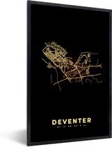 Cadre photo avec affiche - Plan de la ville - Deventer - Carte - Nederland - Carte - 40x60 cm - Cadre pour affiche