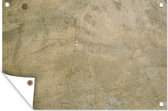 Muurdecoratie Muur - Grijs - Aarde - 180x120 cm - Tuinposter - Tuindoek - Buitenposter