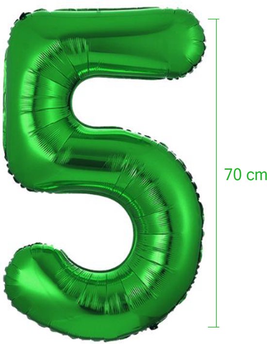 Ballon Cijfer 5 Jaar Groen Helium Ballonnen Verjaardag Versiering Cijfer  ballonnen... | bol.com