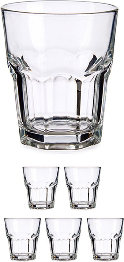 Waterglazen - 6x - Tumblers - 345 ml - glas - drinkglazen