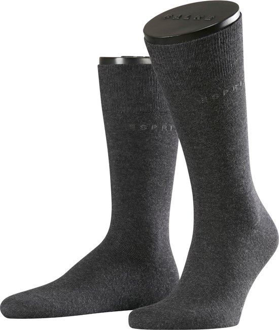 Esprit Basic Uni 2-Pack duurzaam organisch katoen multipack sokken heren grijs - Maat 47-50