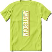 Amsterdam T-Shirt | Souvenirs Holland Kleding | Dames / Heren / Unisex Koningsdag shirt | Grappig Nederland Fiets Land Cadeau | - Groen - 3XL