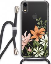 Case Company® - iPhone XR hoesje met Koord - Floral bouquet - Telefoonhoesje met Zwart Koord - Extra Bescherming aan alle Kanten en Over de Schermrand