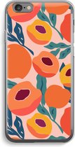 Case Company® - iPhone 6 / 6S hoesje - Perzik - Soft Cover Telefoonhoesje - Bescherming aan alle Kanten en Schermrand