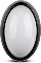 Oneiro’s Luxe wandlamp VT-8014 polycarbonaat 560lm 8W 6400K zwart - zwart - prikspot - zonne-energie - led buiten - lamp - solar – LED – tuinverlichting – tuin – zomer – verlichting – Solarlamp