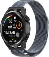 Stalen, Milanees Smartwatch bandje - Geschikt voor Strap-it Huawei Watch GT Runner Milanese band - space grey - GT Runner - 22mm - Strap-it Horlogeband / Polsband / Armband