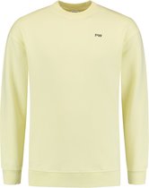 Purewhite -  Heren Relaxed Fit   Sweater  - Geel - Maat XXL