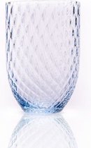 Anna von Lipa  - Waterglas Harlequin Light Blue  (set van 6) - Waterglazen