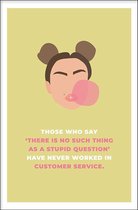 Walljar - Customer Service - Muurdecoratie - Poster met lijst