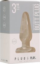 Butt Plug - Basic - 3 Inch - Glass - Butt Plugs & Anal Dildos transparant