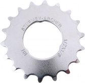 tandwiel opsteek 18T plat zilver