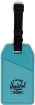 Luggage Tag Rubber - Neon Blue / Met verborgen insteekkaart om uw contactgegevens veilig te houden op reis / Beperkte Levenslange Garantie / Blauw