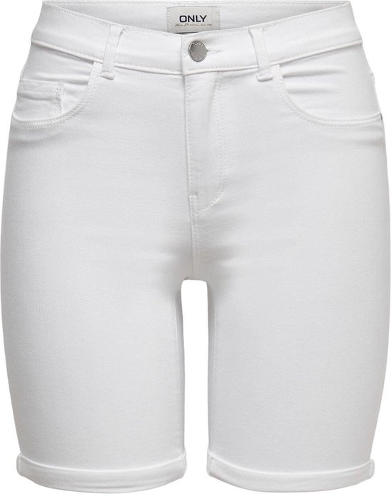 Only Pants Onlrain Life Shorts mi-long Noos 15176847 White Femme Taille - S