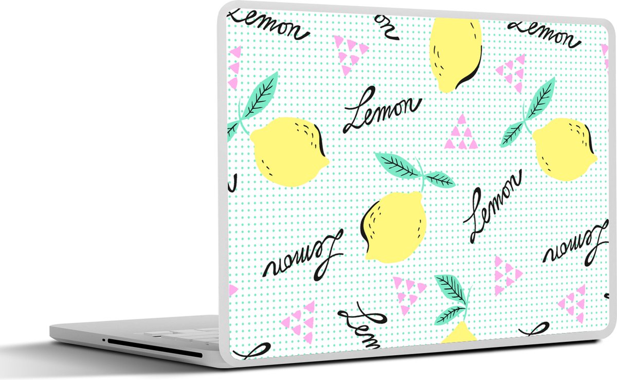 Laptop sticker - 11.6 inch - Hipster - Citroen - Pastel - Patronen - 30x21cm - Laptopstickers - Laptop skin - Cover