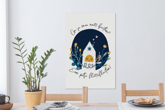 Peinture sur toile Allez-vous dehors ? - Proverbes - Citations - 60x90 cm - Décoration murale