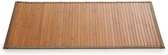 Badkamer vloermat anti-slip bamboe 50 x 80 cm met grijze rand - Douche/Bad accessoires
