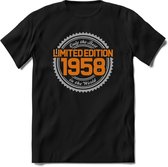 1958 Limited Edition | Feest Kado T-Shirt Heren - Dames | Zilver - Goud | Perfect Verjaardag Cadeau Shirt | Grappige Spreuken - Zinnen - Teksten | Maat S