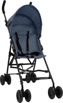 vidaXL Kinderbuggy staal marineblauw en zwart