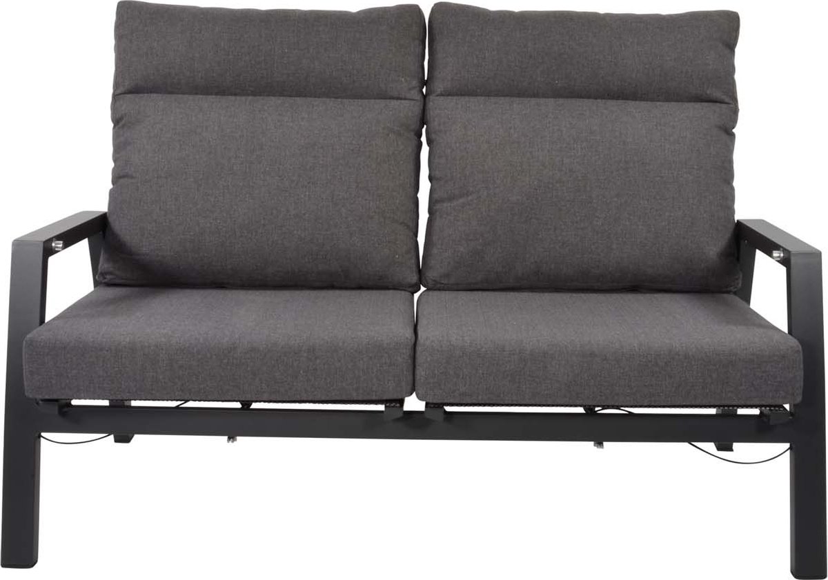 Lesli Living Ohio loungebank - verstelbaar - aluminium - antraciet