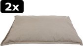 2x HONDENKUSSEN PANAMA TAUPE 95X65CM