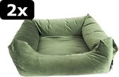 2x # HONDENMAND VELVET GROEN 100X80CM