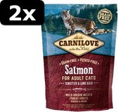 2x CARNILOVE SALM SENS/LONG HAIR 400GR