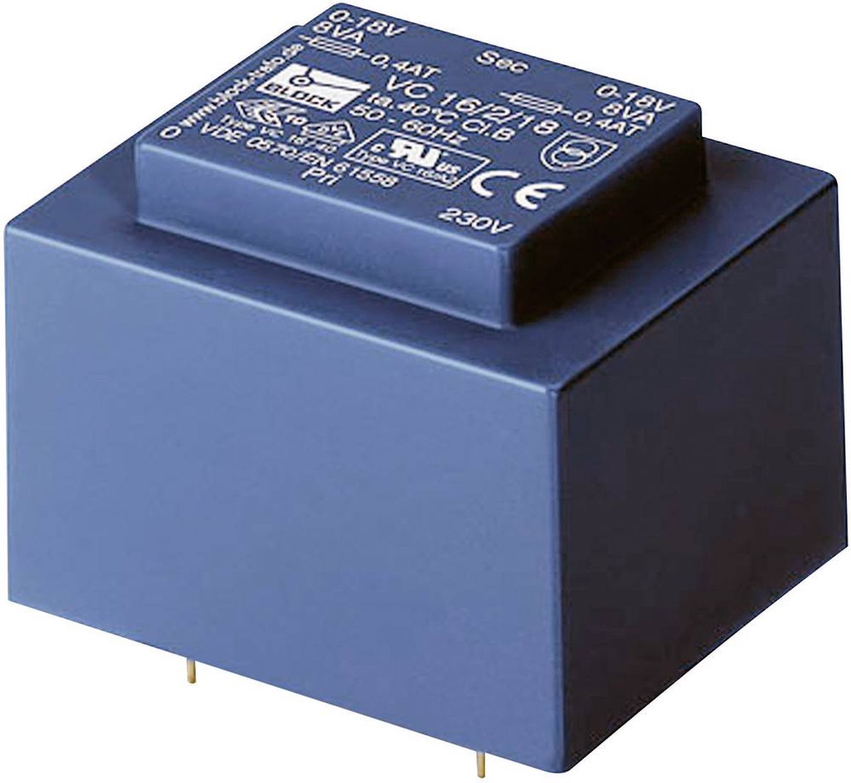 BLOCK VC 5,0/2/9 Printtransformator 1 x 230 V 2 x 9 V/AC 5 VA 277 mA