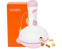 Hondenspeelgoed wobbler tumbler met snoepjes, kleur roze - intelligentie, spelen met je hond