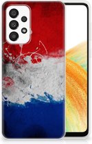 Telefoon Hoesje Geschikt voor Samsung Galaxy A33 5G Mobiel Case Nederlandse Vlag