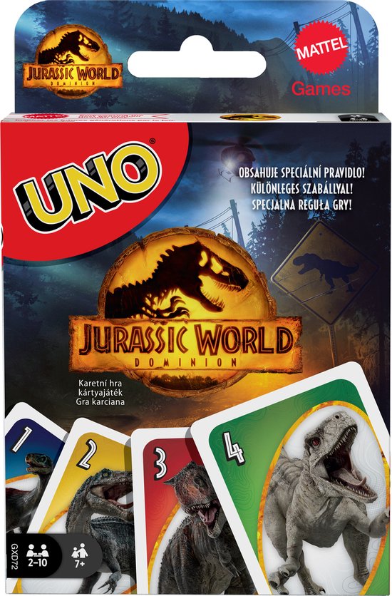 Afbeelding van het spel UNO Jurassic World 3 - Mattel Games - Kaartspel