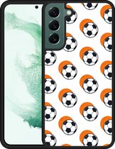 Galaxy S22+ Hardcase hoesje Soccer Ball Orange Shadow - Designed by Cazy