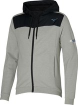 Mizuno Athletic Sweat Jacket - sportvest - grijs - maat M