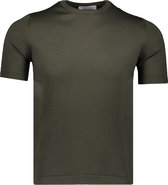 Gran Sasso  T-shirt Groen Aansluitend - Maat L  - Heren - Lente/Zomer Collectie - Katoen