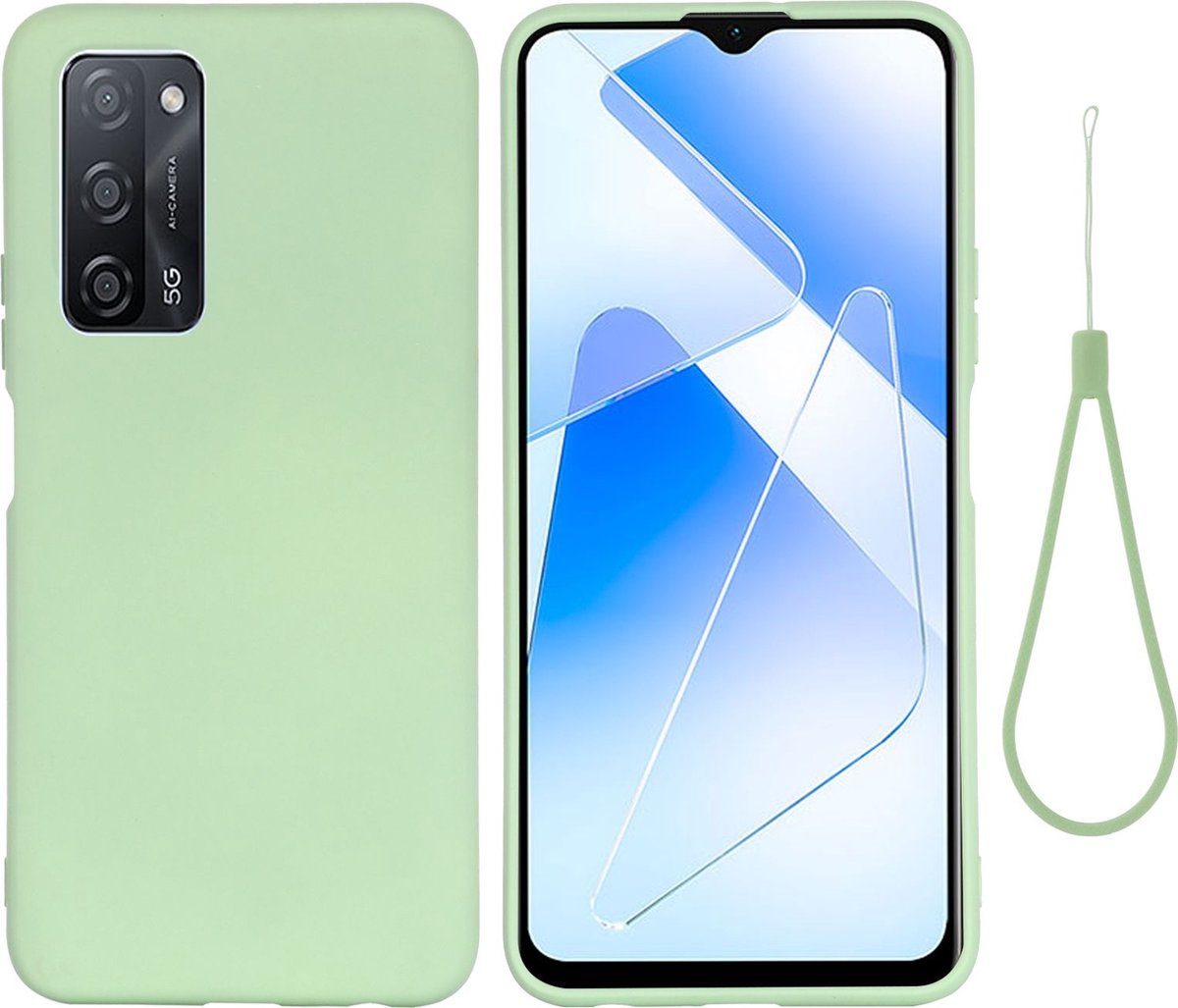 Mobigear Hoesje geschikt voor OPPO A54 Siliconen Telefoonhoesje | Mobigear Rubber Touch Backcover | A54 Case | Back Cover - Groen