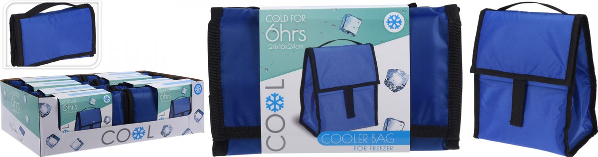 No Label Opvouwbare Koeltas 24,5 X 16 X 24 Cm Blauw