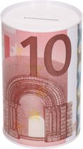 Spaarpot - 10 euro biljet - 8 x 15 cm - Blikken spaarpotten