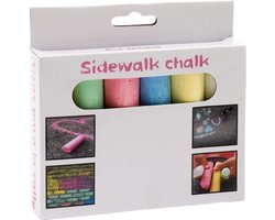 Stoepkrijt 6x stuks multi color dik krijt
