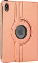 Case2go - Tablet hoes geschikt voor iPad Mini 6 (2021) - 8.3 Inch - Draaibare Book Case Cover - Rosé-Goud