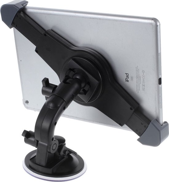 Peachy Universele Tablethouder met Zuignap auto iPad 7-12 inch - Zwart