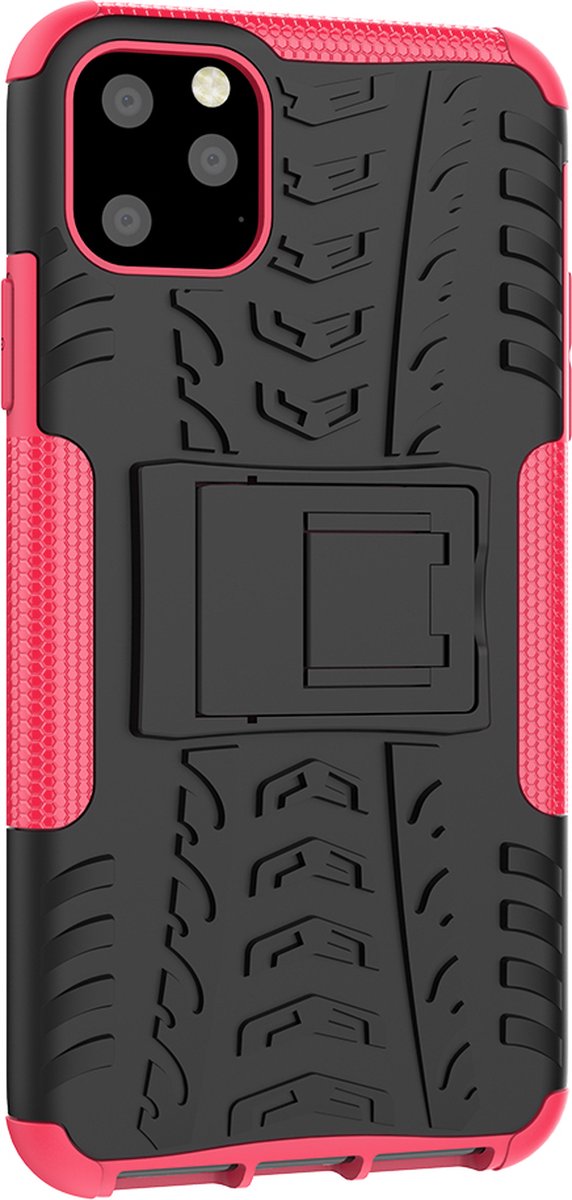 Peachy Shockproof bescherming hoesje geschikt voor iPhone 11 Pro Max case - Roze goud