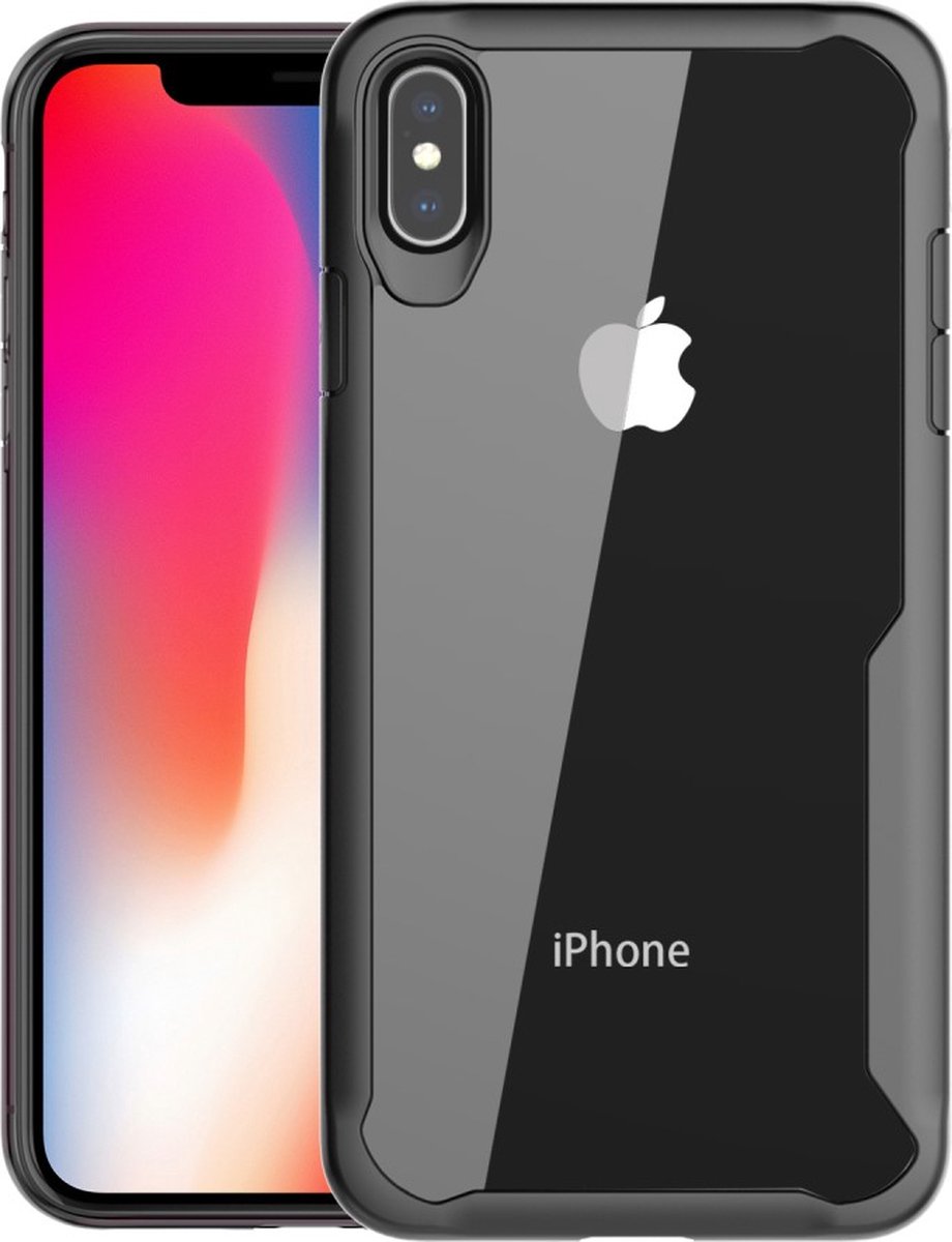 Peachy Beschermend Hoesje geschikt voor iPhone XS Max protective Case - Zwart